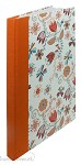 notitieboek gebonden, A5 blanco, Oranje Bloemen